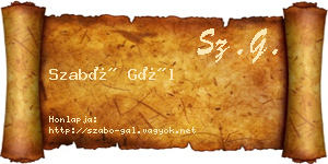 Szabó Gál névjegykártya