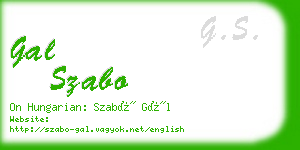 gal szabo business card